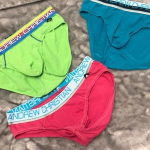 3 pairs of Andrew Christian underwear